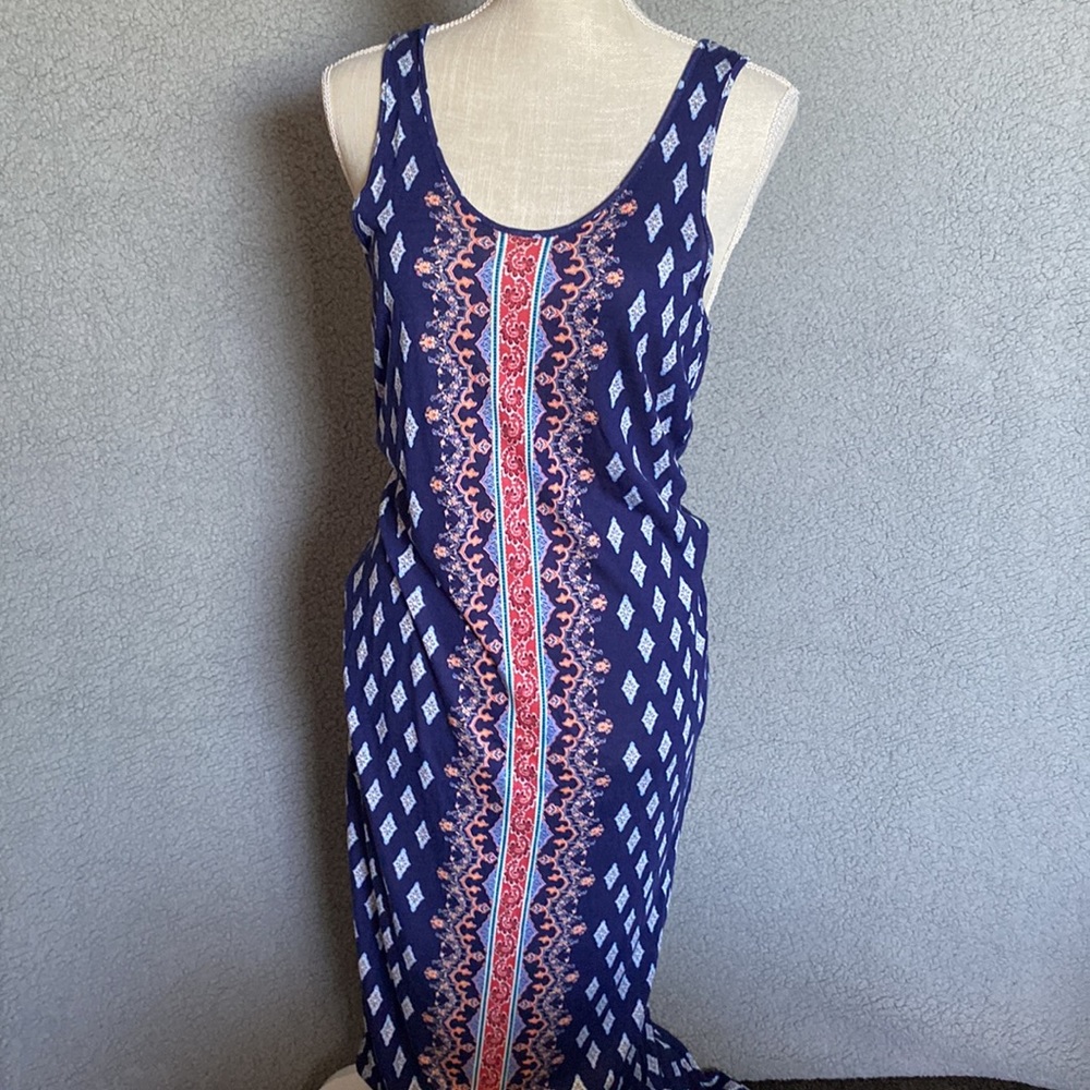 R Pink Republic Womens Extra long Maxi Dress Size M Medium Sleeveless multicolo